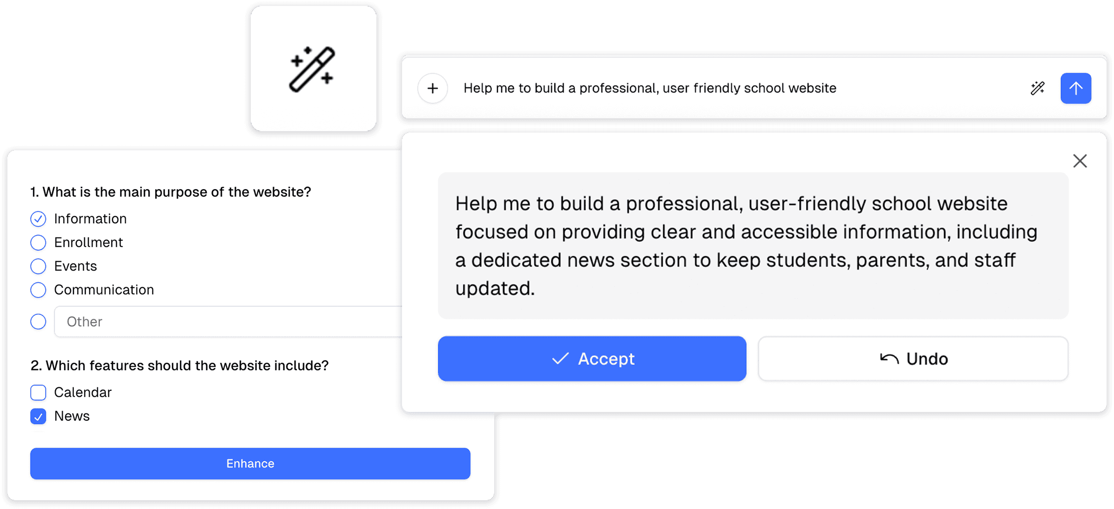 Magic wand prompt assistant