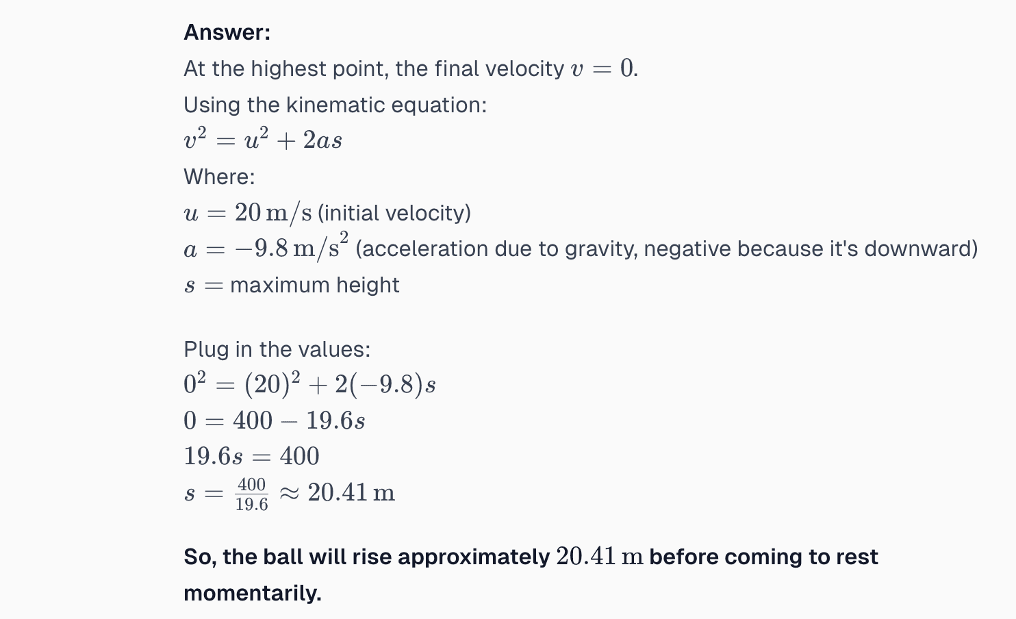 Step-by-step maths solution